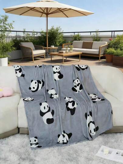 Panda Digital Printed Flannel Blanket, Super Soft And Skin-Friendly, Light Warm Without Pressure, Suitable For All Seasons Perfect For Bed And Sofa, Ideal Daily Throw, Great Look And Quality In One