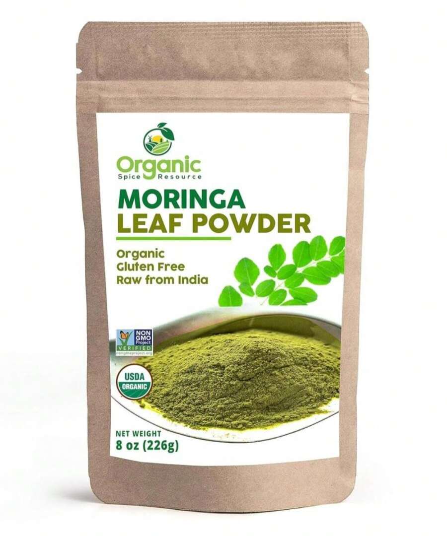 Organic Moringa Powder - 8 Oz (226g) | USDA Organics, Non-GMO, Kosher, Halal, Moringa Olifera Powder - 100% Raw And Natural, By SHOPOSR - Màu A - Xem 1