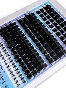 300D+200D+160D/60D+100D+60D 4款睫毛套装，包含下睫毛、尖刺睫毛和睫毛簇，246/182片装，俄罗斯睫毛嫁接套装，尖刺睫毛，3D浓密睫毛簇，60D/100D/160D/200D/300D下睫毛及尖刺睫毛簇，浓密单根睫毛簇嫁接，尖刺睫毛簇，DIY仙女/漫画风格睫毛 - D - 查看 12