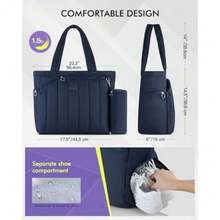 Quilted Tennis Tote Bag for Women Gym Duffle Bag with Shoe Compartment and Wet Pocket Fits 2-4 Rackets and 15.6" Laptop Overnight Weekend Sports Bag with Fence Hook - Rosa - Ver 4