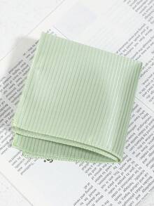 1 Set/1pc Men's Fashion Solid Striped Mint Green Necktie, Bow Tie, Pocket Square 3-Piece Set, Ideal For Weddings, Ceremonies, Formal Occasions, Parties, Gifting,Festival,Graduation Gift - A - View 11
