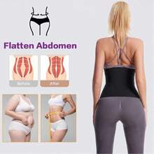Faja moldeadora de cintura Aniolzd para mujer, faja para el abdomen, faja reductora de barriga, faja reductora de talla grande - Negro 2 piezas - Ver 3