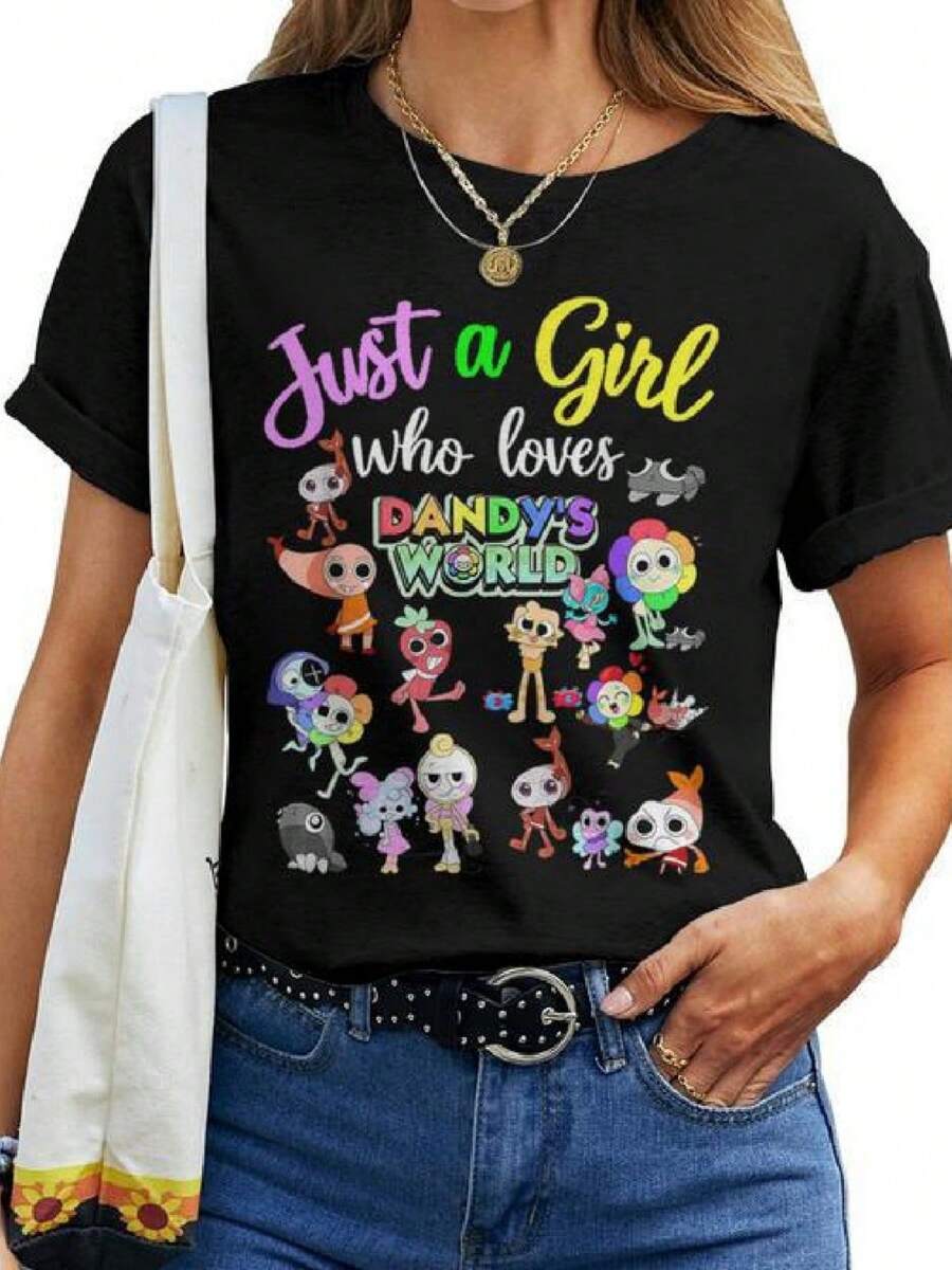 Dandys World Costume For Girl Women T-Shirt - Black - View 1