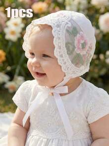 1pc Vintage Palace Style Embroidered Pink Retro Hat - 1PC - View 2