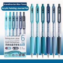 6pcs Professional Planner Pens Back To School Set, Acrylic 3D Layered + Ballpoint Smooth Writing, Bleed-Resistant, Compatible With Planner Tapes & Notebooks, Suitable For Student Creative Arts - Colorful Black Series - View 10