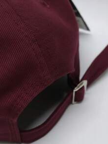 Los Angeles LA California Premium Adjustable Embroidered Unisex Curved Brim Casual Cotton Cap For Men And Women - 酒紅色 - 查看 4