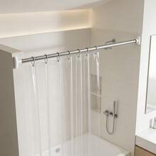 Hole Free Retractable Clothes Hanger Rack 110-200cm Adjustable Rod For Bathroom Balcony - 1PC - View 1