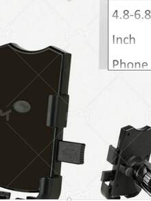 Adjustable Shockproof Electric Vehicle Phone Holder Takeout Car Navigation Rack Electric Bike Bicycle Motorcycle Phone Holder Valentine's Day Gift - Black - View 3