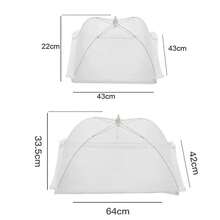 Cubierta de comida de malla plegable lavable, cubierta de mesas a prueba de insectos, cubiertas protectoras para platos, accesorios de almacenamiento para cocina del hogar 5HAC - BLANCO - Ver 4