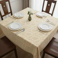 Jacquard Tablecloth For 4, 6, Or 8 People. - 香檳色 - 查看 5