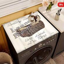 1件装防滑洗衣房地垫，适用于洗衣机/烘干机 - 绳编家用洗衣垫，可作为洗衣机和烘干机顶部的装饰性电器罩，洗衣房装饰 - 繩編 HOME - 查看 8