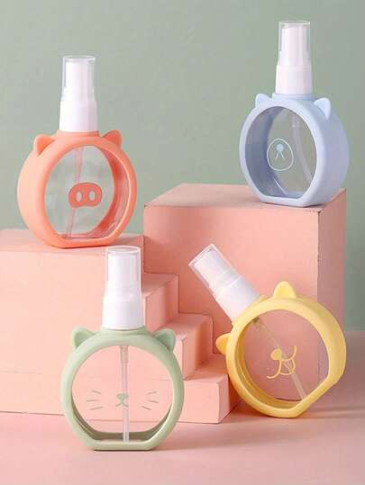 可爱卡通硅胶喷雾瓶，便携式按压喷雾器，时尚设计，柔和色彩，保湿喷雾瓶，浴室装饰，新款多功能迷你喷雾瓶，方便携带，户外必备