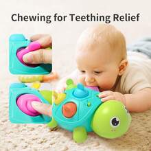 Quderbel 电动婴儿爬行引导玩具，适用于6-12个月婴儿爬行、抬头练习，智能声光早教机，宠物礼物 - 彩色 - 查看 7