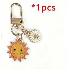 Simple Sun Design Keychain - Everyday Accessory Pendant - Multicolor - View 13
