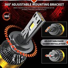 HYNBYZJ Bộ 2 bóng đèn pha LED H11 H7 H4, ánh sáng trắng lạnh 6000K, độ sáng 120000LM, công suất 260W, bóng đèn LED độ sáng cao, chùm sáng toàn phần, phù hợp để thay thế bóng đèn H1 H3 9005 9006, HB3 HB4 HB5 HB2 9003, bóng đèn sương mù, chùm sáng cao/thấp, độ sáng tăng 2200%. - A - Xem 7