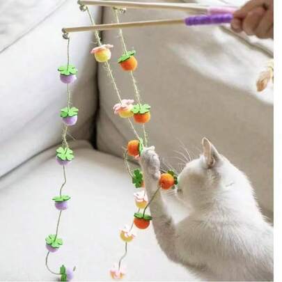 Đồ chơi cho mèo chất lượng cao, que gỗ, đồ chơi nhai bền chắc giúp mèo chơi đùa, giải tỏa buồn chán, vận động, tương tác và huấn luyện thú cưng.