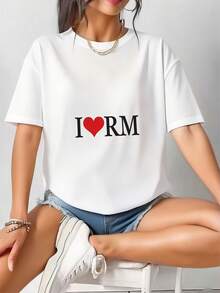 I Love (Heart) RM T Shirt_28_t1 - trắng - Xem 3