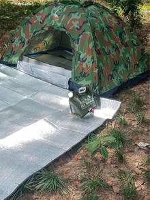 [Quick-Deploy Automatic Tent] 2-4 Person Quick-Deploy Automatic Tent - Waterproof & UV Protection, Mosquito-Proof, Portable Square Zippered Shelter - Polyester Fiber Material For Outdoor Camping - Beige - View 11