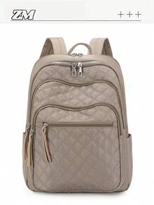 Rhombus Pattern Backpack | Avant-Garde All-Scenario Commuting Aesthetics Rhombus Pattern * Double-Sided Tassel System Unlocks The Complete Equipment Of Absolute Visual Sovereignty For Daily Business - Multicolor - View 11