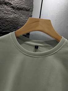 GRDR Men's Fashionable Printed Loose Short Sleeve T-Shirt | Exquisite Design | Summer Essential | Easy To Match | Showcase Your Style - Mint Green - View 7