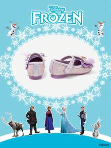 Disney 1 Pair Authorized Princess Shoes, Suitable For Daily And Outdoor Wear, Comfortable, Non-Slip, Breathable (Children Flat Shoes, Girls Shoes, Princess Shoes, Queen Shoes) - Mauve Purple - View 3