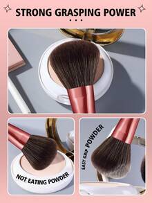 33PCS All-In-One Makeup Brushes Set: 32PCS High-Resilient Makeup Brushes+ 1pc Reusable Storage Bag – Dry & Wet Dual-Use With Easy Organization - Black - View 6