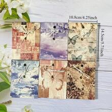 30 Tờ Giấy Trang Trí Sổ Lưu Niệm Phong Cách Cổ Điển Dùng Cho Album Và Thủ Công, Phụ Kiện Sổ Tay Cho Sổ Lưu Niệm, Sổ Nhật Ký, Giấy Trang Trí Sổ Tay, Trang Trí Ngày Lễ Giáng Sinh, Halloween, Ngày Valentine - giấy - Xem 2