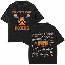 All For The Game The Foxhole Court Palmetto State Foxes Casual T-Shirt 2026 Spring Summer Men Women - 黑色 - 查看 1