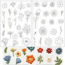 2pcs Wild Flower Floral Water-Soluble Embroidery Stickers, Self-Adhesive Non-Woven Fabric, Suitable For Beginners DIY Handcraft Decoration On Clothes, Bags, Hats - 2ST-b - View 8