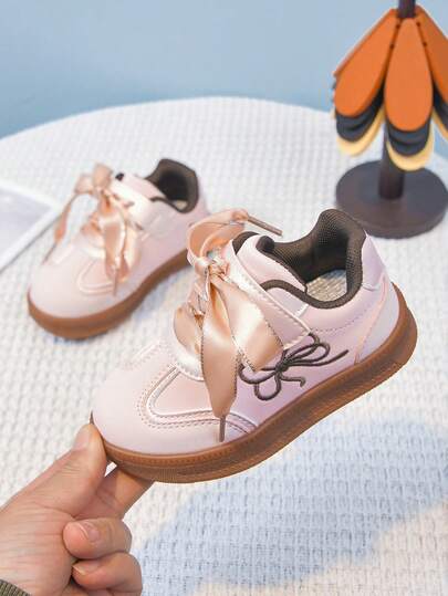 1 Pair Girls' Soft Bottom Casual Low-Top Sneakers, Anti-Slip Breathable Children/Toddler Shoes, Spring/Summer