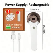 1pc Electric Fabric Shaver, Portable 500mAh Rechargeable Sweater Lint Remover With Digital Display, 6 Blades, Clothes Fuzz Pill Trimmer For Garments, Bedding, Upholstery, Carpets, Sofas And More - Multicolor - View 14