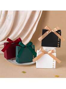 20 hộp quà cảm ơn/10 bộ, hộp quà có chữ "Cảm ơn" bằng tiếng Anh (bao gồm 10 hộp và 10 ruy băng). Hộp quà sang trọng, thích hợp làm quà tặng trong các bữa tiệc, đám cưới và các dịp lễ, tiệc cô dâu, tiệc sinh nhật, ngày lễ Thánh Patrick, quà tặng cho các cửa hàng thời trang, túi đóng gói cho doanh nghiệp nhỏ, Ngày của Mẹ, tiệc kỷ niệm, gói quà cho phù dâu, quà tặng lễ rửa tội và tân gia. - Một kích cỡ phù hợp cho tất cả - Xem 2