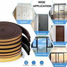 5M Door & Window Weather Stripping, Soundproof Insulation Seal Strip With Self-Adhesive Rubber Collision Protection - A - View 7