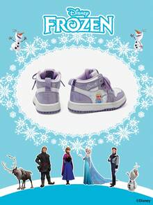 Disney 1 Pair Children's Sneakers, Including Princess, Anna Princess, And Arendelle Princess Sneakers, Suitable For Daily, Holiday Sports And Outdoor Wear. Comfortable, Non-Slip, Durable And Breathable Soles. - Purple - View 3