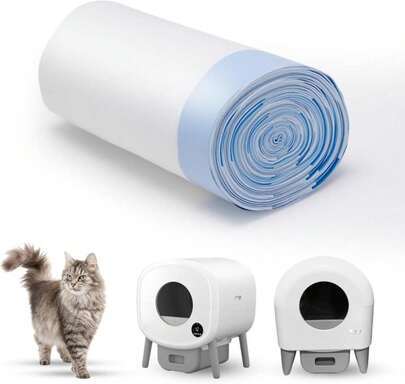 20 Count 26" X 11.8" Cat Litter Box Liners For Fsitego And Fumoi Self Cleaning Litter Box, Extra Thick Heavy Duty Cat Litter Bags Replacement, 3-4 Gallons Of Capacity