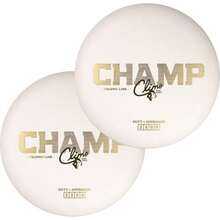 Climo Disc Golf Champ Putter 2-Pack - Trophy Line Plastic - 173+ Grams - White Black or Pink Matching Putters Ken Climo 12X World Champion - Rosa - Ver 6