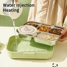 1pc 1500ml 4/5 Grids 304 Stainless Steel Lunch Box With Cute Capybara Pattern, Portable Large Capacity Bento Box With Tableware & Soup Bowl, Thermal Insulated Lunch Container, Leak-Proof Fruit Salad Food Storage Container, Dishwasher & Microwave Allowable, Suitable For Student And Adult Use In Home, School, Office, Outdoor Camping, Picnic, Travel, Back To School - Nhiều màu - Xem 8