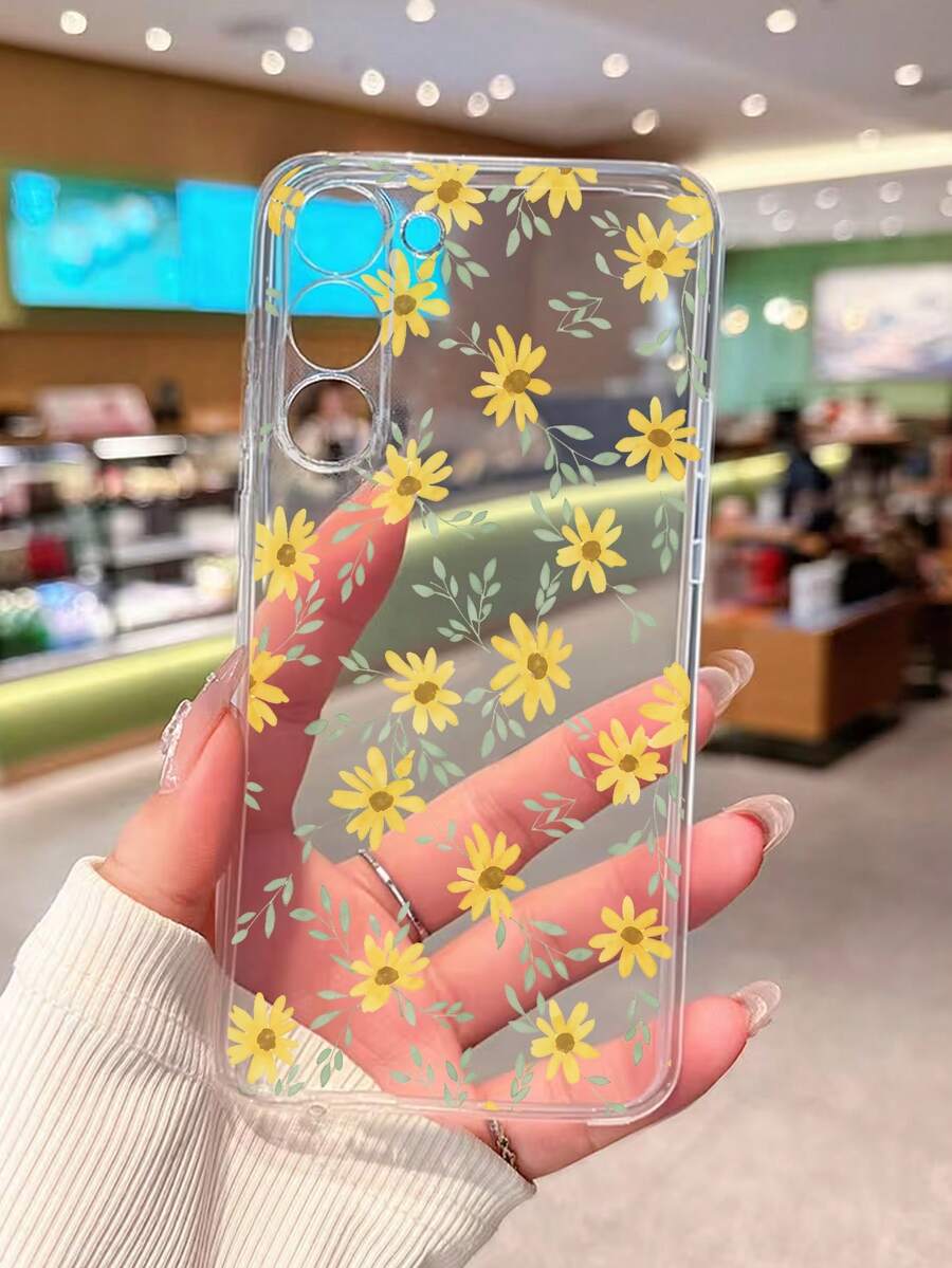 1个透明花卉印花加厚防震手机壳，兼容三星Galaxy S26/S26PLUS/S26 Ultra、S25/S25PLUS/S25 Ultra、A17/A07/A16/A36/A26/A56/A50/A12/A32/A52/A72/A51/A21S/A13/A14、S24/S24PLUS/S24Ultra、S22/A52/A53/A54/A55、11/12Pro/12/12X/13Pro/14Pro/15Pro，以及红米10/9/Note9/12c/Note11pro/Note8Pro - 彩色 - 查看 1