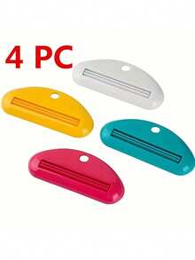 4pcs Plastic Manual Toothpaste Squeezer, Convenient No-Electricity Bathroom Organizer Tool - Multicolor - View 9
