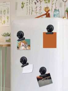 5pcs Magnetic Clips Set, Including Long Tail Clips, Bill Clips, Refrigerator Magnets, INS Style Photo Clips, Sealing Clips, Magnetic Refrigerator Stickers - Multicolor - View 6
