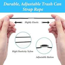 9 PCS Garbage Can Bands, Trash Can Bands Fits 8-33 Gallon Trash Cans Large Rubber Band Heavy-Duty Garbage Bag Holder For Kitchen Home Office School (9 Colors) - / - View 3