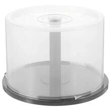 1pc Cubo de almacenamiento de gran capacidad para CD/DVD, soporte de plástico transparente vacío, organizador de almacenamiento de discos compactos DO3A - 1 pieza para 25 discos - Ver 1