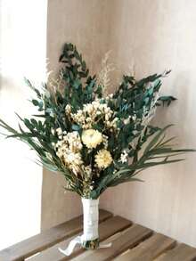 1 Buquê Arranjo Floral de Primavera - Capim-das-Pampas, Lavanda, Flores Coloridas de Primavera/Verão, Decoração Versátil para Casa, Boho, Fazenda, Jardim Moderno, Buquê de Plantas Naturais para Vasos, Casamentos, Aniversários, Festas, Adereços de Fotografia, DIY - início da primavera - Visão 3