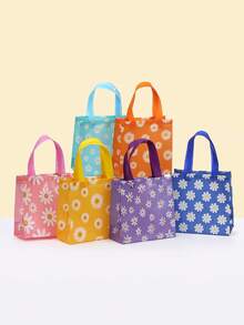 20/10/5个装雏菊印花无纺布礼品袋、包装袋、无纺布手提袋、花卉印花购物袋，适用于派对礼物、生日礼物、春季礼物、母亲节礼物、可折叠购物袋和派对袋、主题派对包装用品、婚礼季、婚礼回礼、返校季 - A - 查看 7