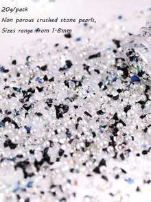 Serie azul Edición limitada de la atmósfera Estilo Ins Cuentas de arroz de vidrio Cuentas dispersas Pulsera y collar hechos a mano DIY a juego - Multicolor - Ver 28