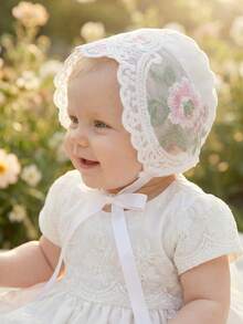 1pc Vintage Palace Style Embroidered Pink Retro Hat - 1PC - View 5