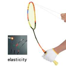 Graphite Badminton Racket Set - 4 Pre-Strung 6U Super Lightweight Racquets with Overgrips 2 Durable Bags and Tapes Graphite Frame and Shaft for Professional Outdoor and Gym Play - almendra - Ver 3
