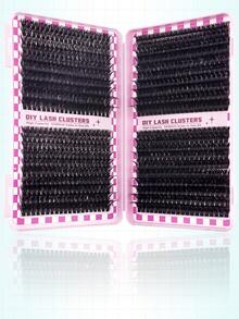 800/720pcs DIY Lash Clusters Eyelash Extension Kit, 2-In-1 Lash Bond, Tweezers, Lash Brush, 30D-160D 9-18mm Mix Lash Clusters For Beginner DIY At Home And Reusabl - Multicolor - View 10