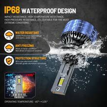 HYNBYZJ 2pcs H4 H7 Car LED Headlights H1 H11 9005 HB3 9006 HB4 9012 HIR2 9007 HB5 9008 H13 LED Headlight Car Lights Bulbs For Auto 12V - A - View 8