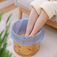 Transparent Blue Pedicure Liners Disposable, Pedicure Bowl Liners With Elastic Band, Unbreakable Pedi Liners Disposable, Fits Most Pedicure Tub, For Pedicures Foot Spa Home Use (25pcs) - ColorA - 查看 7